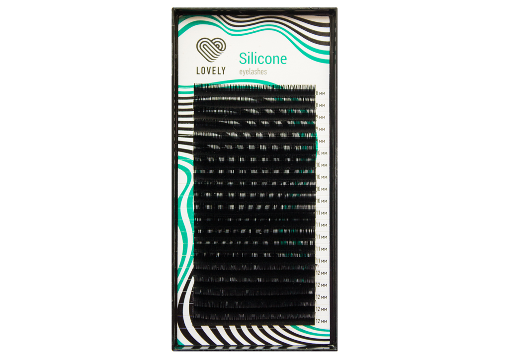 Ресницы чёрные Lovely серия "Silicone" - 20 линий - толщина 0.06  и 0.05 - MIX
